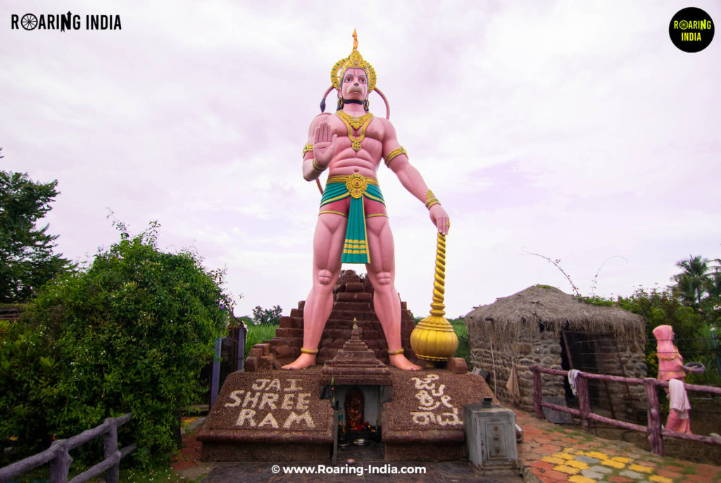 Front view of Hanuman Statue Jambagi
