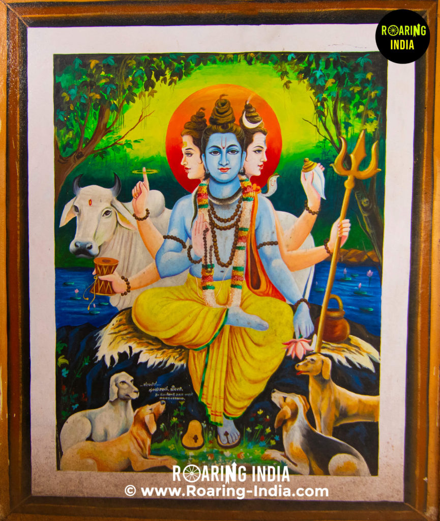 Lord Dattatreya Painting in Shri Siddeshwar Temple Athani