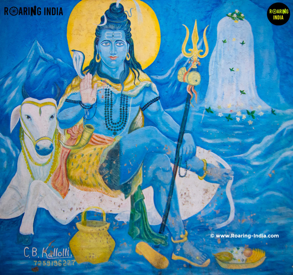 Lord Shiva Painting in Shri Siddeshwar Temple Athani