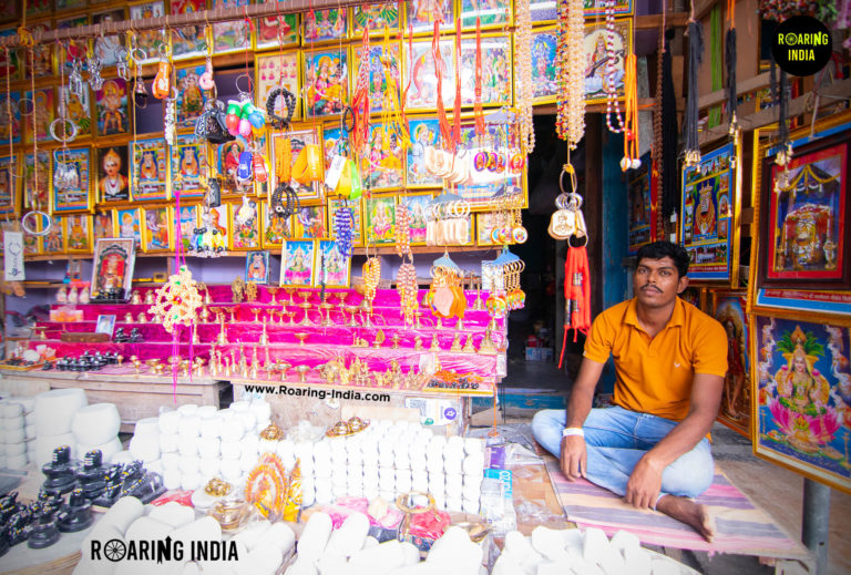 Sandeep Honnagol in Vibhuti Shop Khilegaon Basavanna Temple