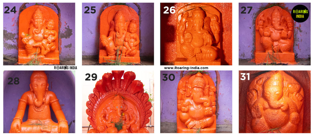 Incarnations of lord Ganesh in Shri Mayureshwar Temple
