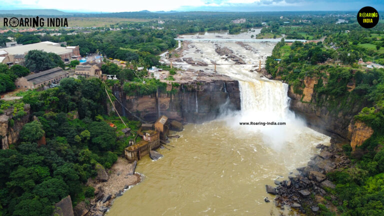 Drone View of Gokak Falls