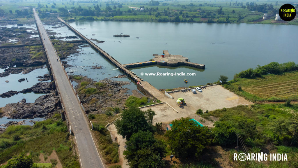 Drone View of Krishna River at Ramling Bet, Bahe