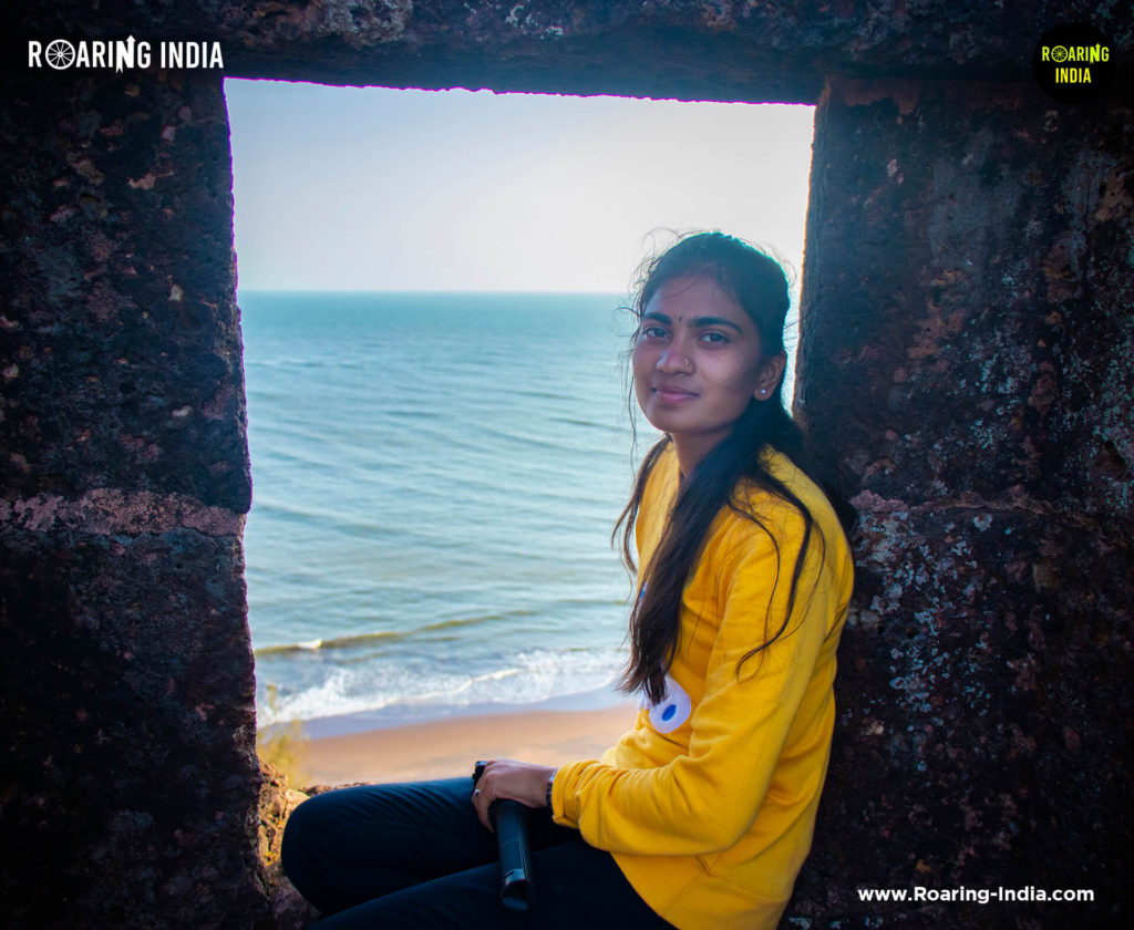 Mayashree Mali at Purnagad Fort, Ratnagiri