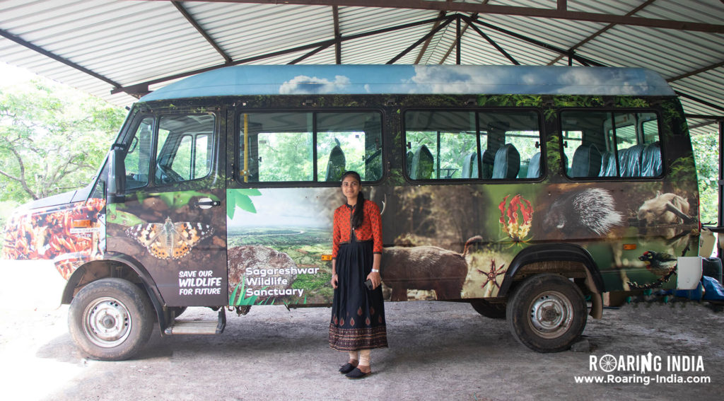 Mayashree Mali with Mini Bus Jungle Safari at Sagareshwar Wildlife Sanctuary