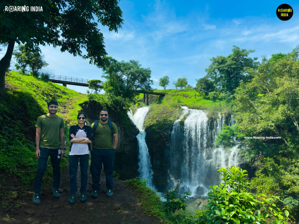Team Roaring India at Kitwad Waterfalls