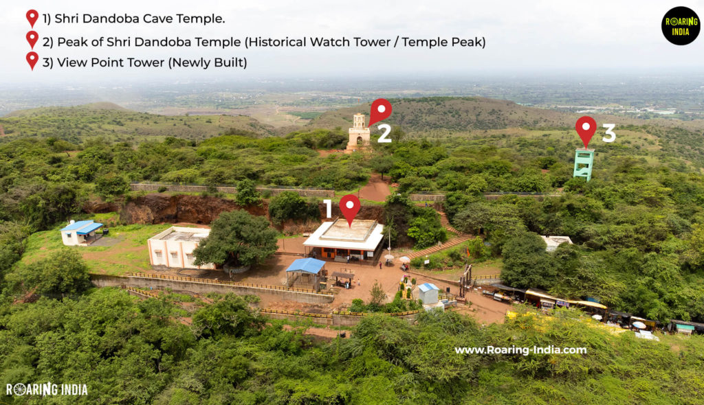 Travel Guide Map of Dandoba Hills Station & Temple