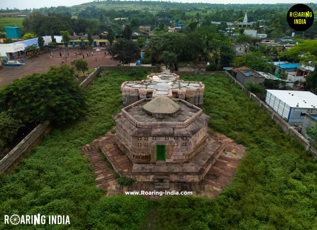 Drone view of Ancient Shiva Temple Nandgaon Athani
