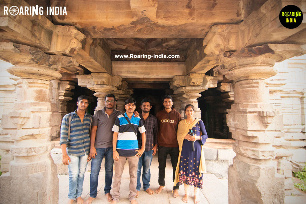 Team Roaring India at Ancient Shiva Temple Nandgaon Athani