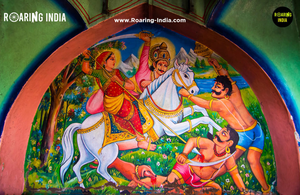 Image of Lord Khandoba and Mhasla Devi Killed Malla and Mani Demons