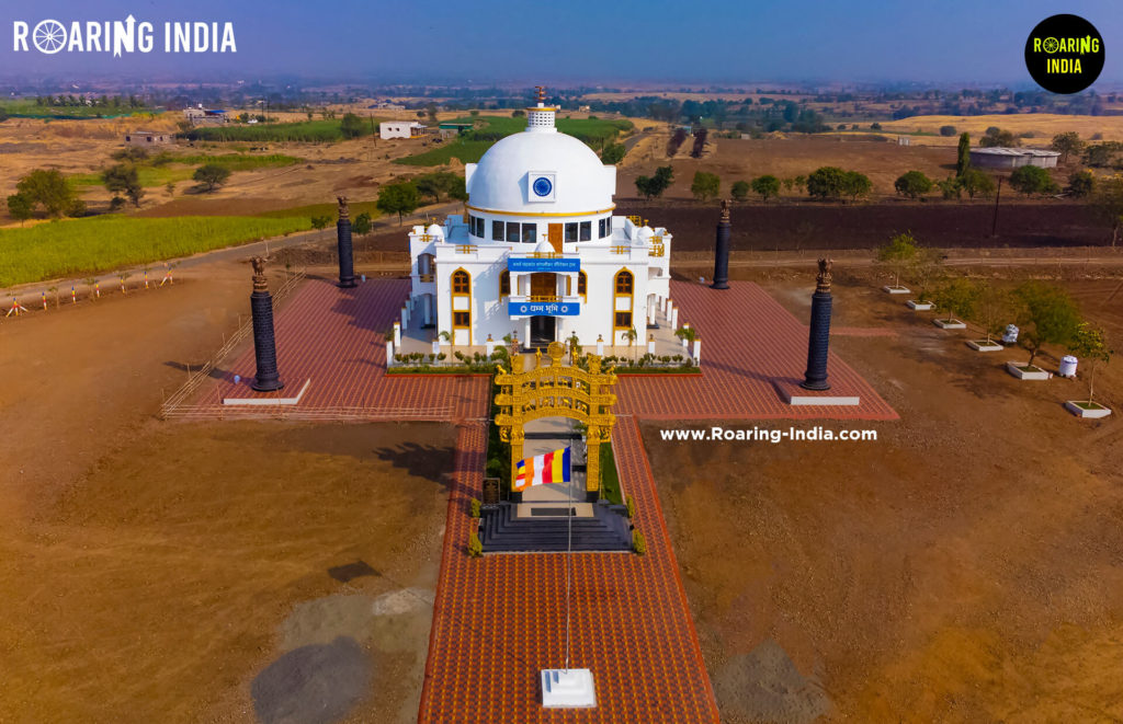 Drone view of Dhamma Bhumi Buddha Vihar, Gugwad, Jath