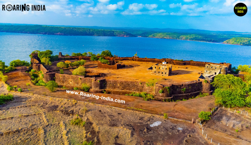 Drone view of Jaigad Fort