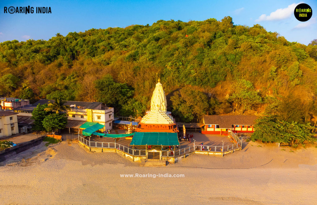 Ganpatipule Temple front drone view