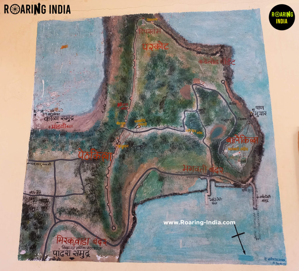 Ratnadurg Fort Map, Ratnagiri