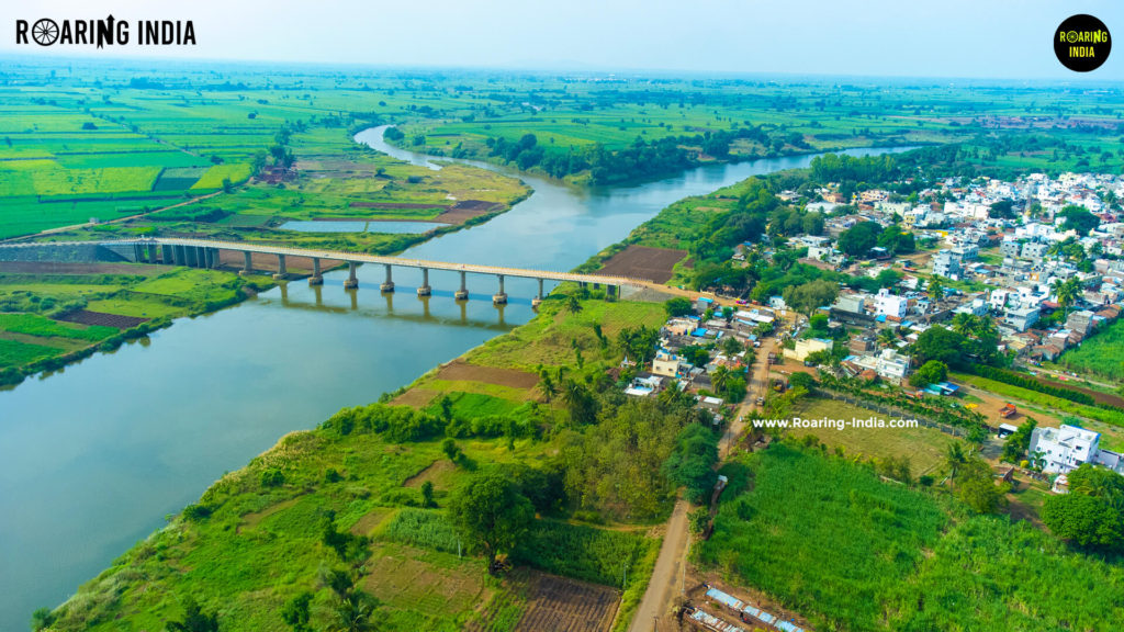 Ultra Wide View of Krishna-Warana Sangam, Haripur