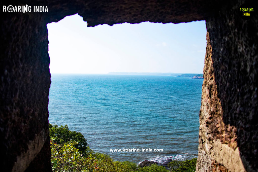 View of Arabian Sea from the watch tower of Jaigad Fort